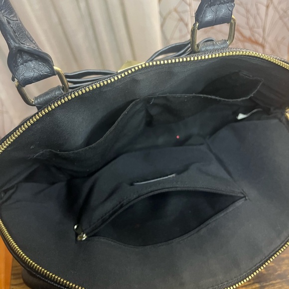 Apt. 9 Black Satchel with Gold Accents - Picture 4 of 4
